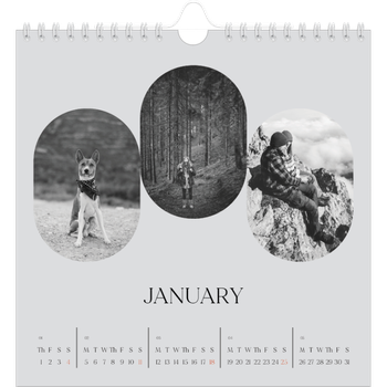 Square Photo Calendar — Open road
