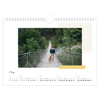 A4 Landscape Photo Calendar — Muted tones [May]