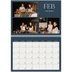 A4 Double Photo Calendar — Slate and serifs [February]