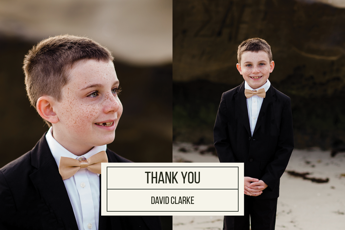 Thank you cards — Typography label