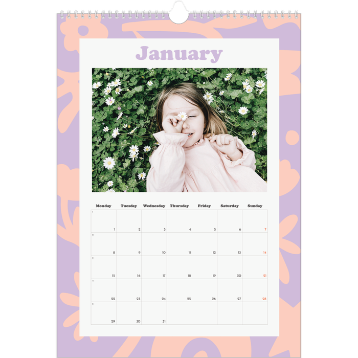 Double A4 Calendar 2025 » A4 Personalised Photo Calendar