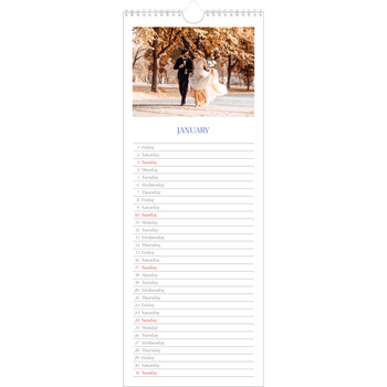 Slim Calendar (15 x 40cm) — Cobalt classic
