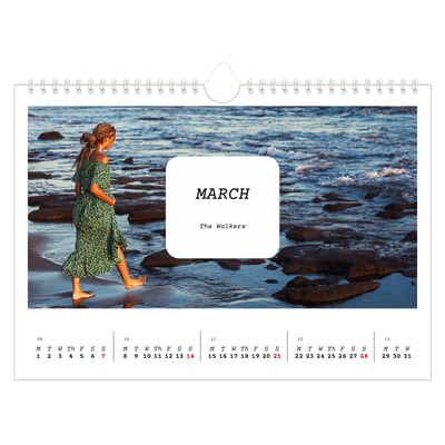 A4 Landscape Photo Calendar — Full story [March]