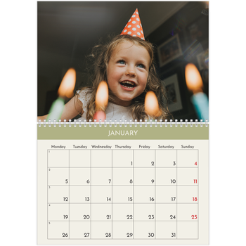 A4 Double Photo Calendar — Pastel chapters