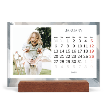 Easel Desk Calendar Landscape — Paintbrush effect