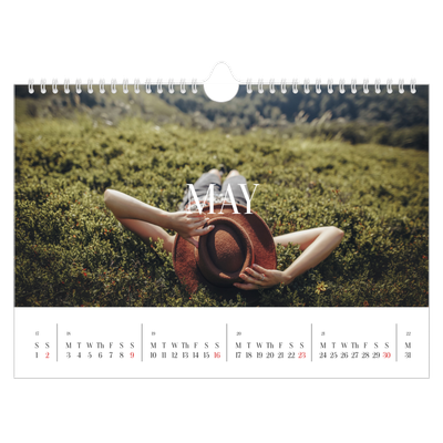 A4 Landscape Photo Calendar — Endless escape [May]
