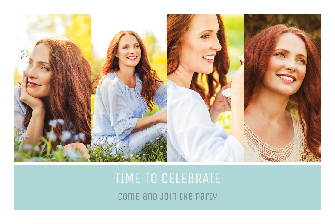 Invitations — Pale blue footer