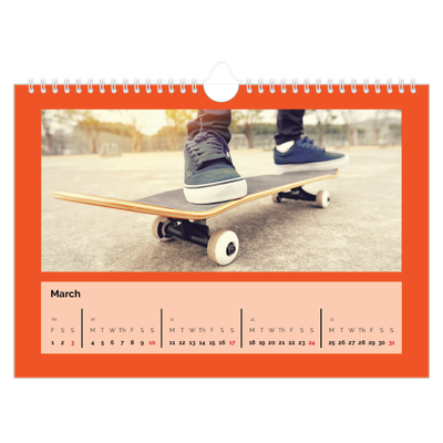 A4 Landscape Photo Calendar — Bright and bold [March]