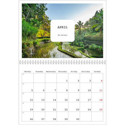 A4 Double Photo Calendar — Full story [April]