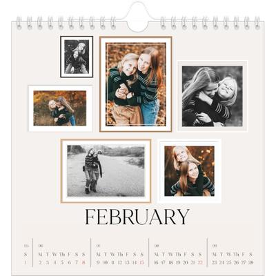 Square calendars  — Wall photo gallery [February]