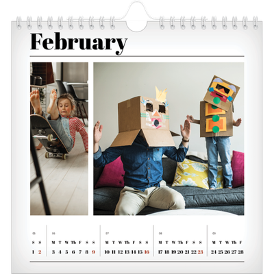 Square calendars  — Hot off the press [February]