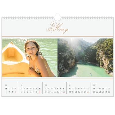 A3 Photo Calendar — Gold script banner [cover]
