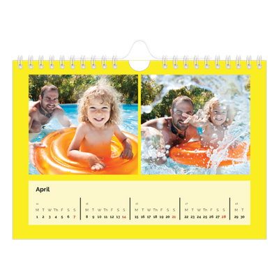 A5 Landscape Photo Calendar — Bright and bold [April]