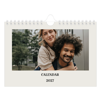 A5 Landscape Photo Calendar — Simple ivory [cover]