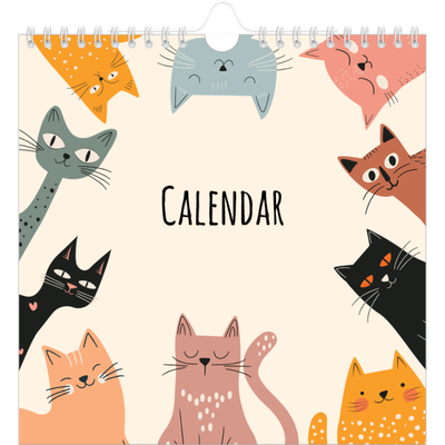 Square calendars  — Cat paws and doodles [cover]