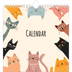 Square calendars  — Cat paws and doodles [cover]