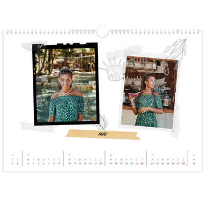 A3 Photo Calendar — Scrapbook flair [May]