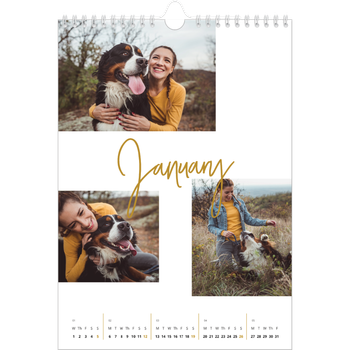 A4 Photo Calendar — Gold marker pen