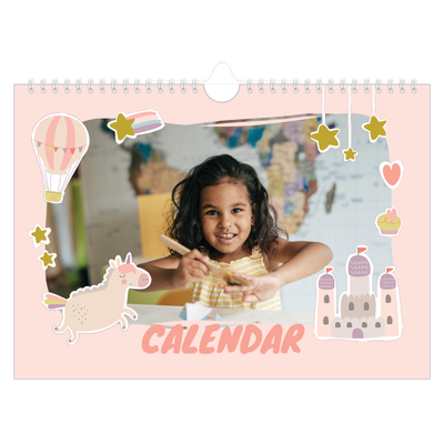 A4 Landscape Photo Calendar — Rainbow unicorn [cover]