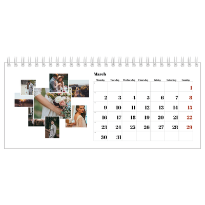 Desk calendars — Collage shapes [March]