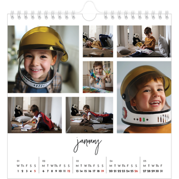 Square Photo Calendar — Photo arrangements