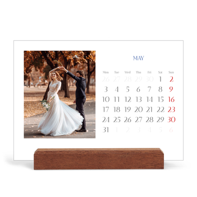 Easel Desk Calendar Landscape  — Cobalt classic [cover]