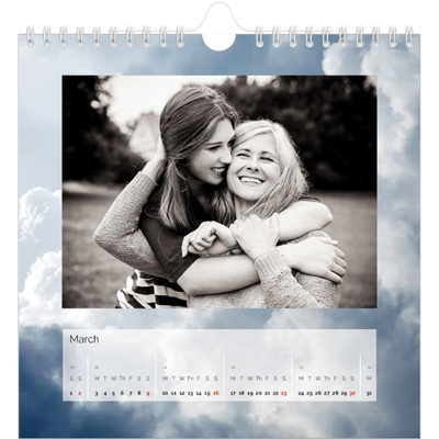 Square calendars  — Cloudscape [March]