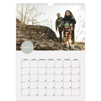 A4 Photo Calendar — Photo sticker [March]