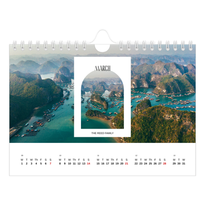 A5 Landscape Photo Calendar — The open arch [March]