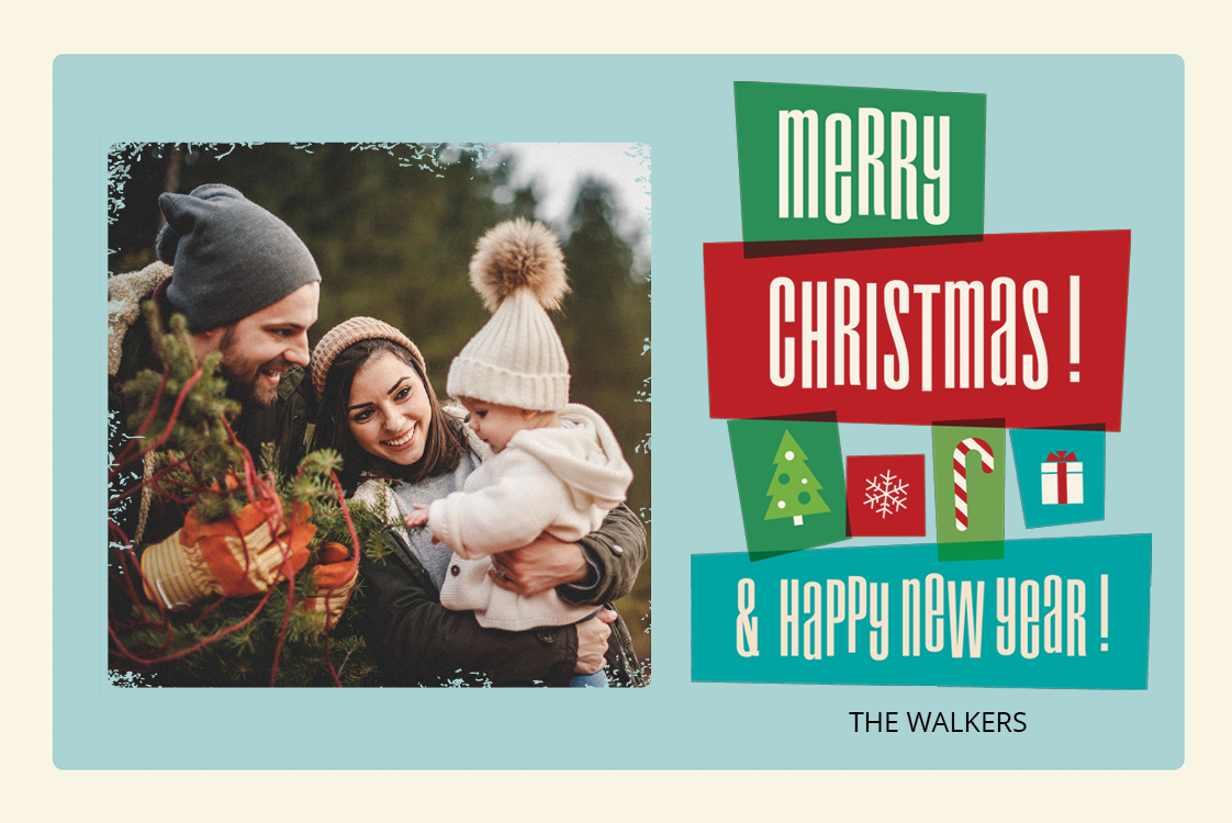 Cards — Colourful Christmas icons