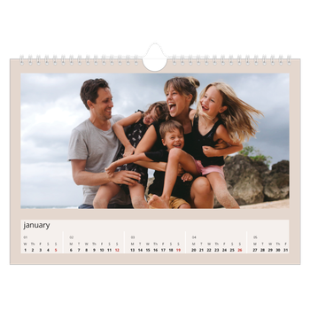 A4 Landscape Photo Calendar — Earth colours