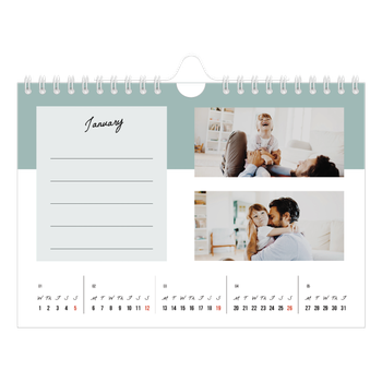 A5 Landscape Photo Calendar — List Calendar