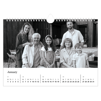 A4 Landscape Photo Calendar — Focus