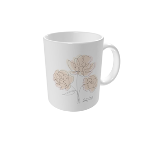 Personalised mugs — Delicate flower lines