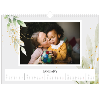 A3 Landscape Photo Calendar — Floral splash