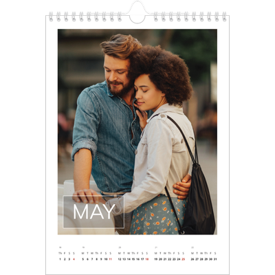 A4 Photo Calendar — Date box overlay [cover]