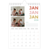 A5 Photo Calendar — Colourful type [January]