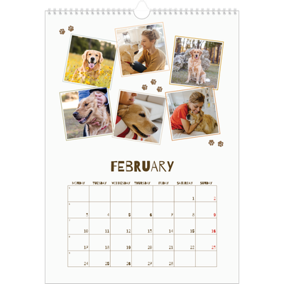 A3 photo calendars — Playful puppy [February]