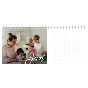 Desk Photo Calendar — Handwritten month