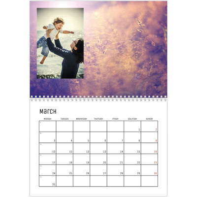 A4 Double Photo Calendar — Back to nature [March]