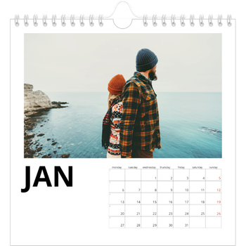 Square Photo Calendar — White space