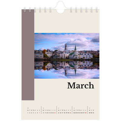 A5 Photo Calendar — Sights of the world [March]