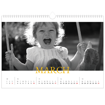 A3 Photo Calendar — Heritage style [March]