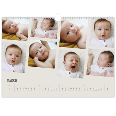 A3 Photo Calendar — Memories in motion [March]