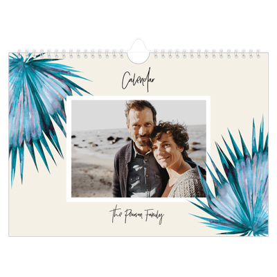 A4 Landscape Photo Calendar — Painted flowers [cover]