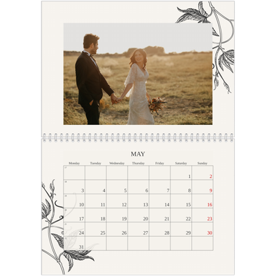 A4 Double Photo Calendar — Ink & ivy [May]