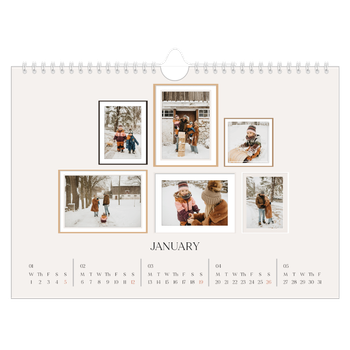 A4 Landscape Photo Calendar — Wall photo gallery