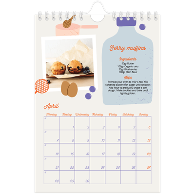 A5 Photo Calendar — Year in recipes [April]