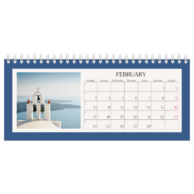 Desk calendars — Classic colours [February]