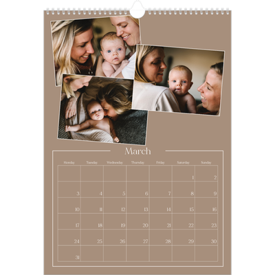 A3 photo calendars — Crafted memories [March]